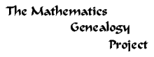 Mathematics Genealogy Project