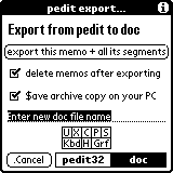 Export to doc