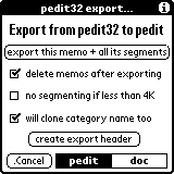 Export to pedit