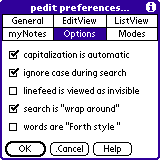 Options Preferences
